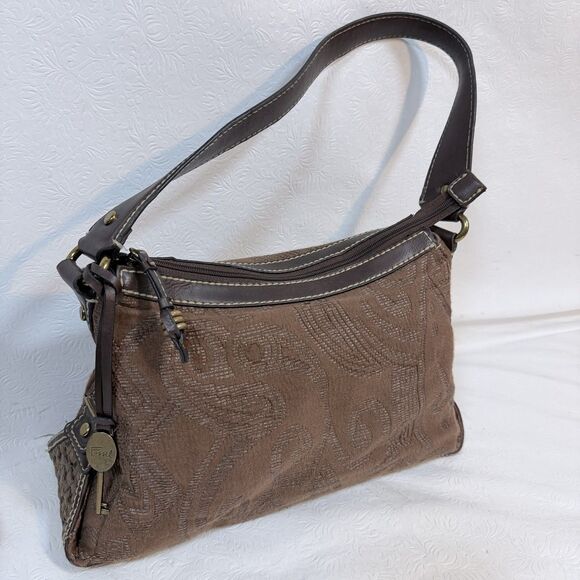 Fossil Handbags - Fossil Modern Vintage Brown Shoulder Bag